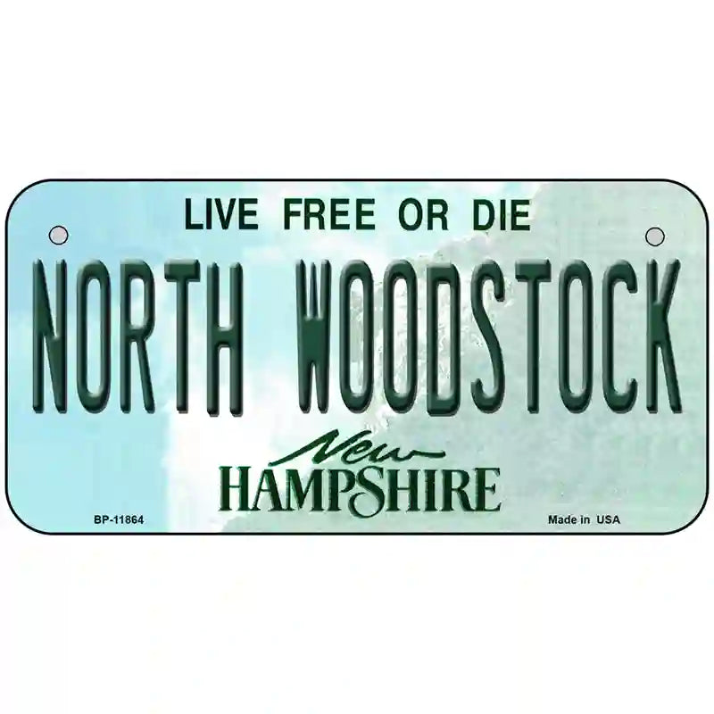 North Woodstock New Hampshire Novelty License Plate 6" x 3" (BP)