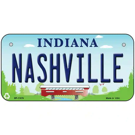 Nashville Indiana Novelty License Plate 6" x 3" (BP)