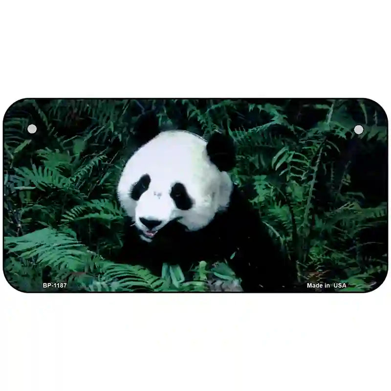 Panda Bear Novelty Metal License Plate 6" x 3" (BP)