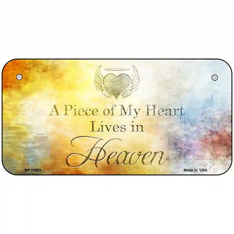 Lives In Heaven Novelty Metal License Plate 6" x 3" (BP)