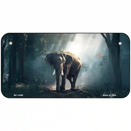 Elephant in the Woods Novelty Metal License Plate 6" x 3" (BP)