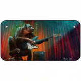 Monkey with Guitar Novelty Metal License Plate 6" x 3" (BP)