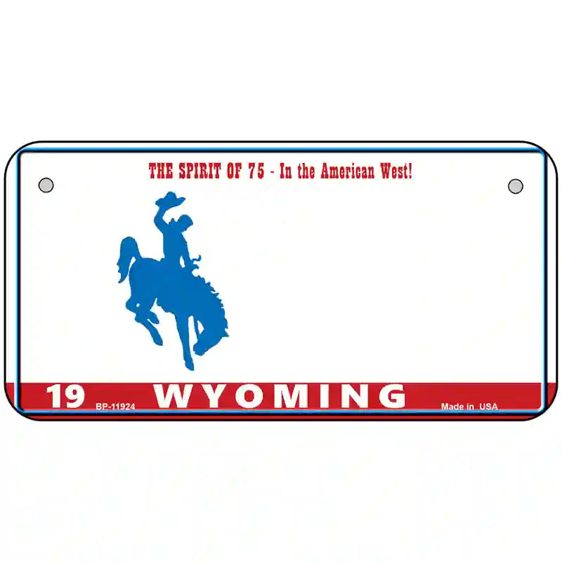 Wyoming Novelty Metal License Plate 6" x 3" (BP) / Yes