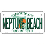 Florida Neptune Beach Novelty Metal License Plate 6" x 3" (BP)