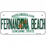 Florida Fernandina Beach Novelty Metal License Plate 6" x 3" (BP)