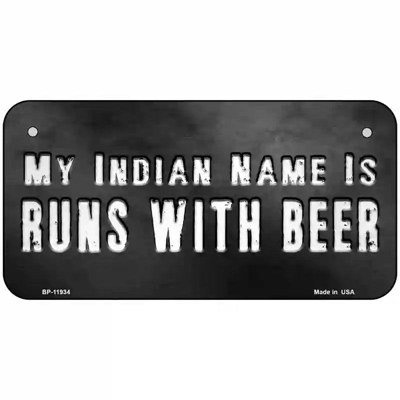 My Indian Name Novelty Metal License Plate 6" x 3" (BP)