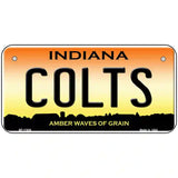 Indiana Colts Novelty Metal License Plate 6" x 3" (BP)