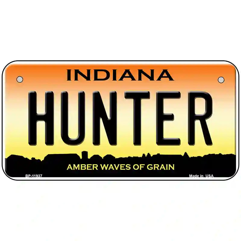 Hunter Indiana Novelty Metal License Plate Tag LP-11937 6" x 3" (BP)