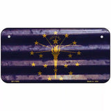 Indiana Corrugated Flag Novelty License Plate 6" x 3" (BP)