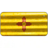 New Mexico Corrugated Flag Novelty License Plate 6" x 3" (BP)