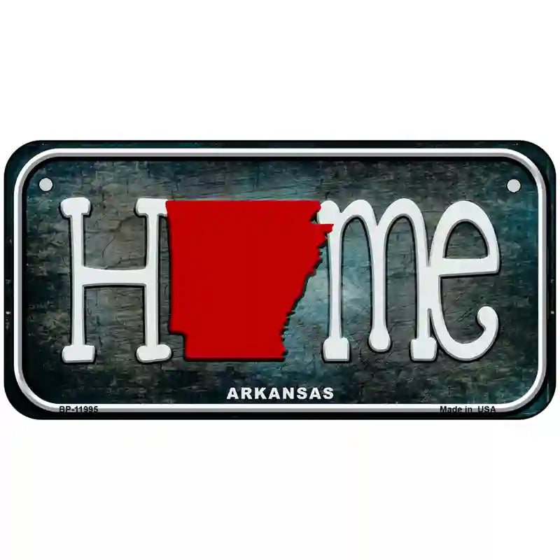 Arkansas Home State Outline Novelty License Plate 6" x 3" (BP)