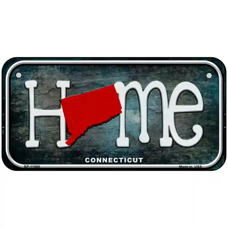 Connecticut Home State Outline Novelty License Plate 6" x 3" (BP)