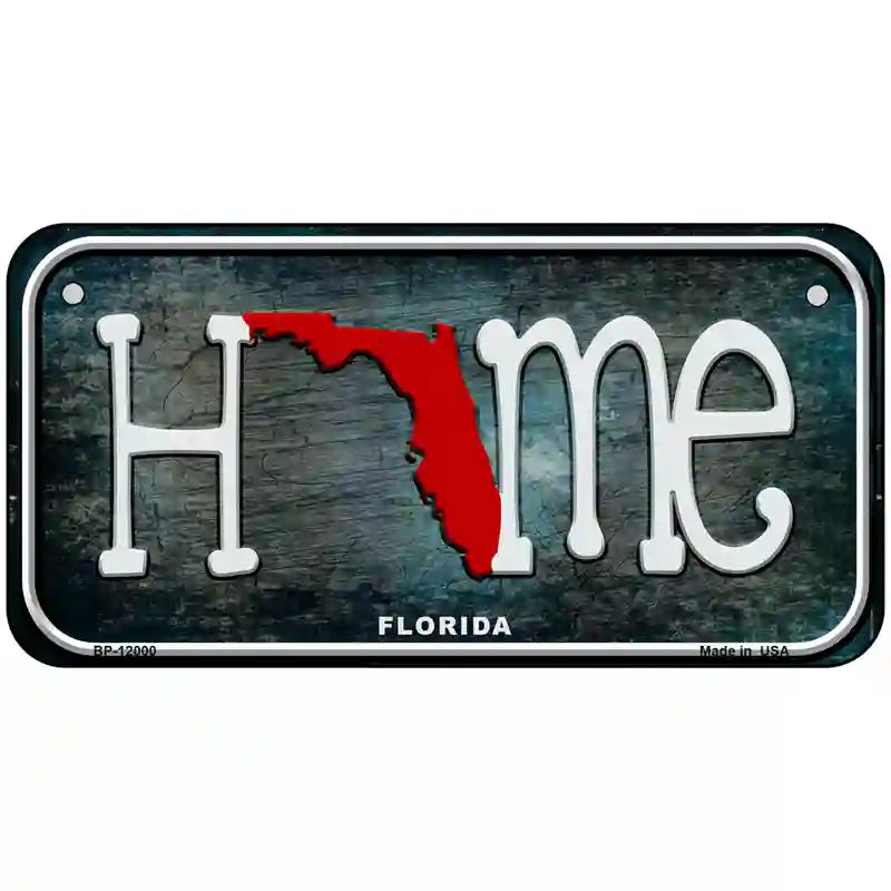 Florida Home State Outline Novelty License Plate 6" x 3" (BP)