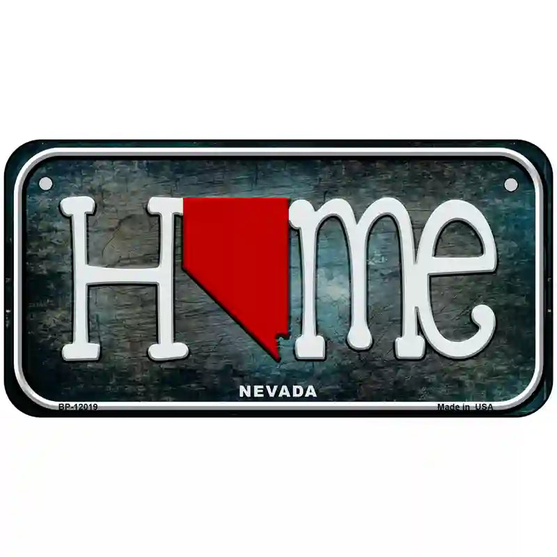 Nevada Home State Outline Novelty License Plate 6" x 3" (BP)