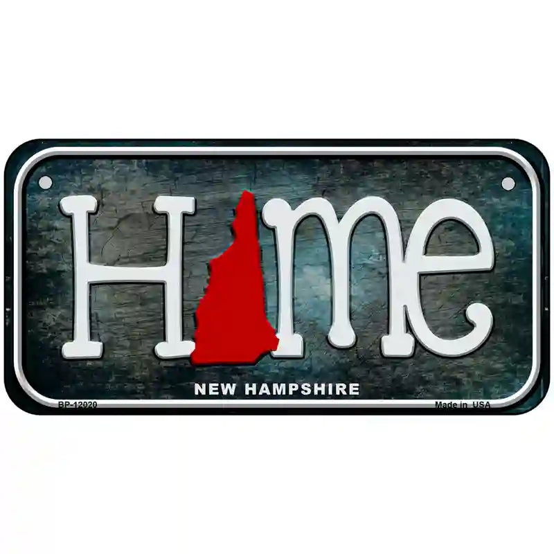 New Hampshire Home State Outline Novelty License Plate 6" x 3" (BP)