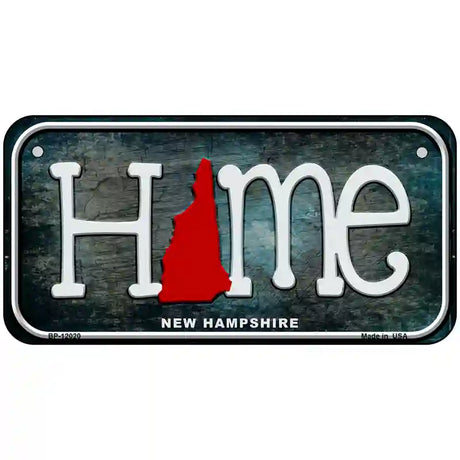 New Hampshire Home State Outline Novelty License Plate 6" x 3" (BP)