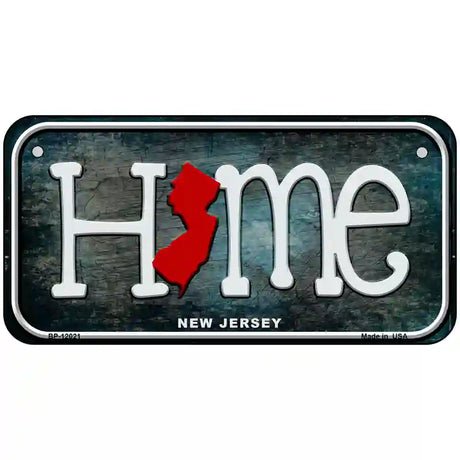 New Jersey Home State Outline Novelty License Plate 6" x 3" (BP)