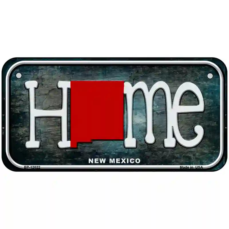 New Mexico Home State Outline Novelty License Plate 6" x 3" (BP)