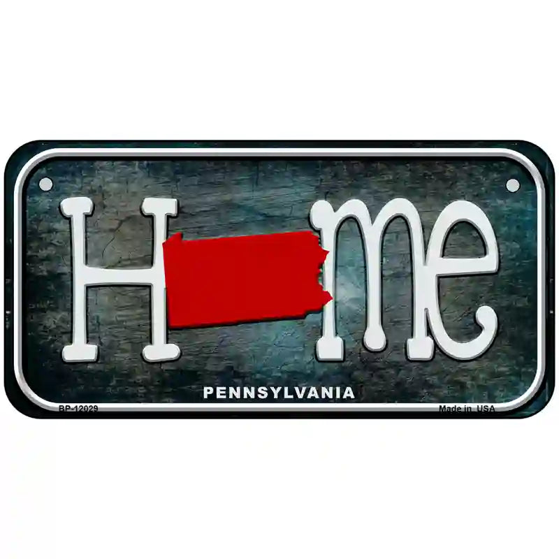 Pennsylvania Home State Outline Novelty License Plate 6" x 3" (BP)