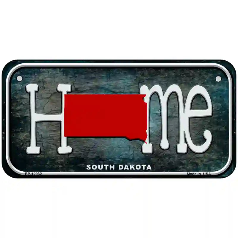 South Dakota Home State Outline Novelty License Plate 6" x 3" (BP)