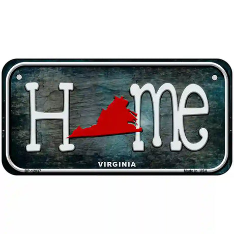 Virginia Home State Outline Novelty License Plate 6" x 3" (BP)