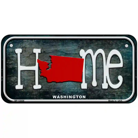 Washington Home State Outline Novelty License Plate 6" x 3" (BP)