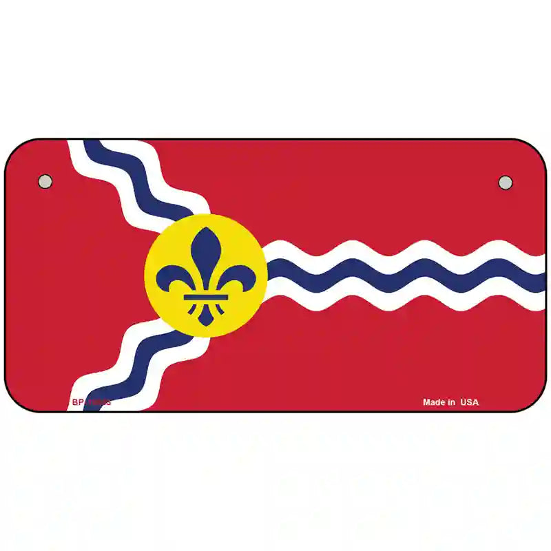 St. Louis State Flag Missouri Novelty Metal License Plate 6" x 3" (BP)