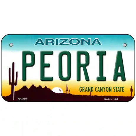 Peoria Arizona Novelty Metal License Plate 6" x 3" (BP)