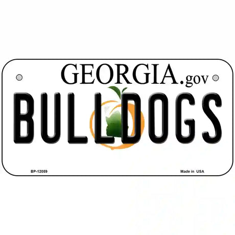 Georgia Bulldogs Novelty Metal License Plate 6" x 3" (BP)