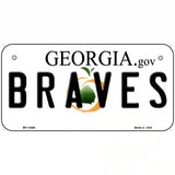 Georgia Braves Novelty Metal License Plate 6" x 3" (BP)