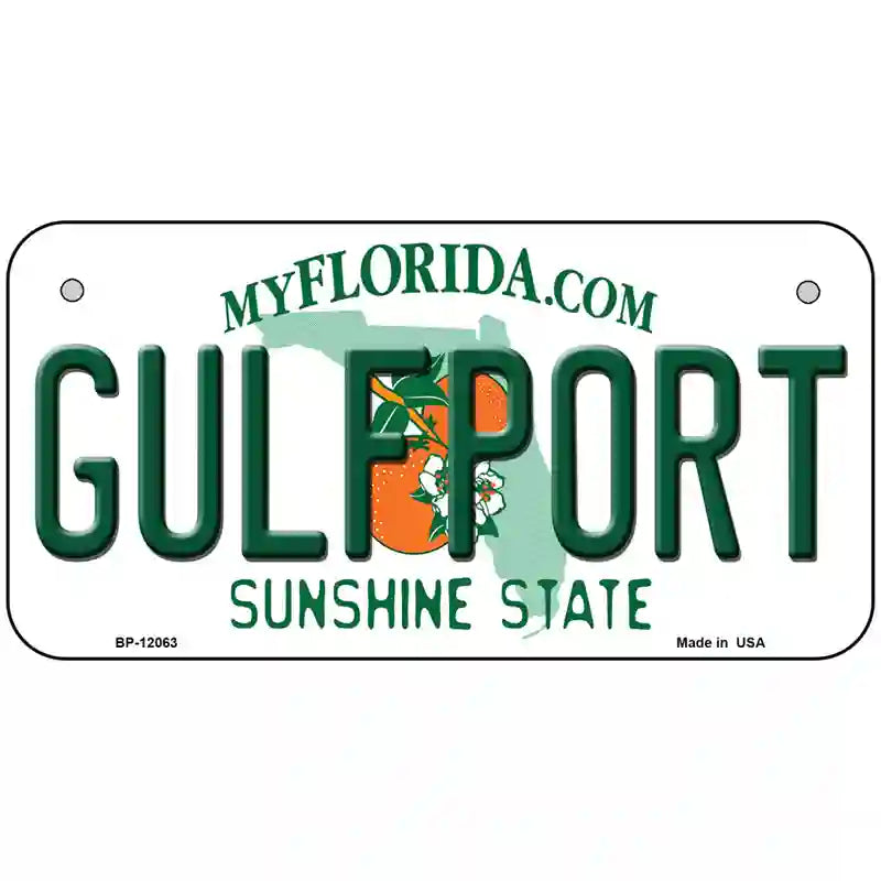 Florida Gulfport Novelty Metal License Plate 6" x 3" (BP)