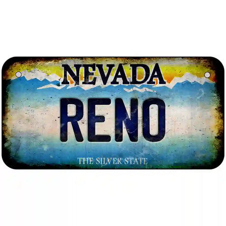 Nevada Reno Novelty Metal License Plate 6" x 3" (BP)