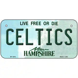 Celtics New Hampshire State Novelty Metal License Plate 6" x 3" (BP)