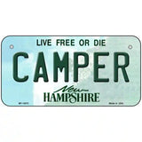 Camper New Hampshire State Novelty Metal License Plate 6" x 3" (BP)