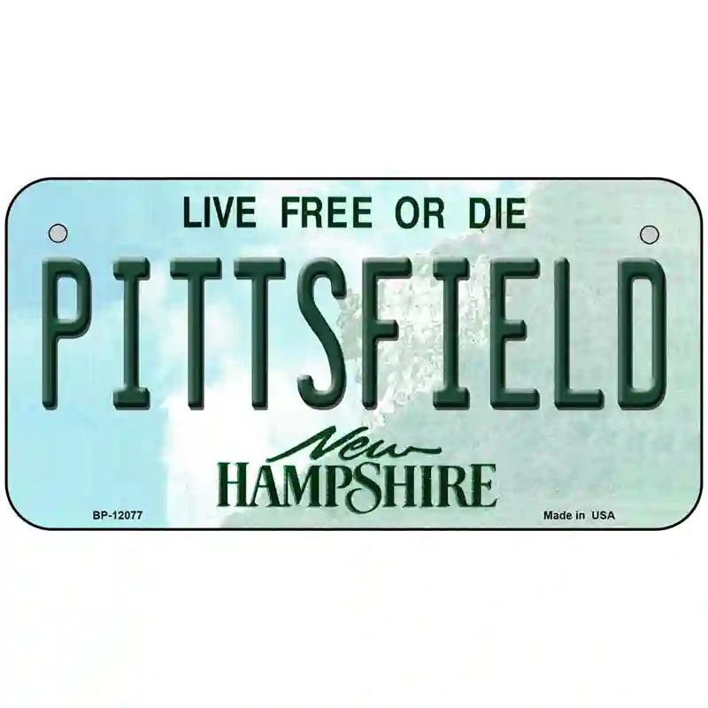 Pittsfield New Hampshire State Novelty Metal License Plate 6" x 3" (BP)