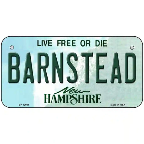 Barnstead New Hampshire State Novelty Metal License Plate 6" x 3" (BP)