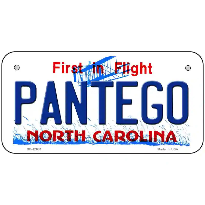 Pantego North Carolina State Novelty Metal License Plate 6" x 3" (BP)