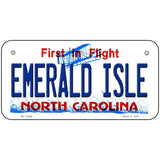 Emerald Island North Carolina State Novelty Metal License Plate 6" x 3" (BP)