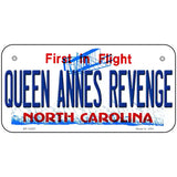 Queen Annes Revenge North Carolina State Novelty Metal License Plate 6" x 3" (BP)