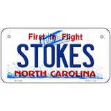 Stokes North Carolina State Novelty Metal License Plate 6" x 3" (BP)