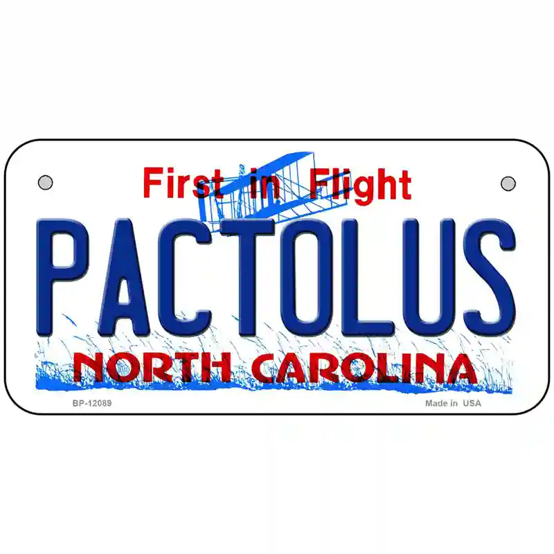 Pactolus North Carolina State Novelty Metal License Plate 6" x 3" (BP)