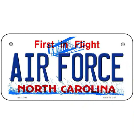 Air Force North Carolina State Novelty Metal License Plate 6" x 3" (BP)