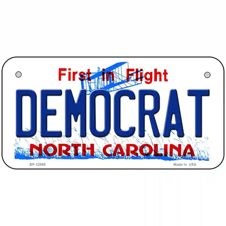 Democrat North Carolina State Novelty Metal License Plate 6" x 3" (BP)