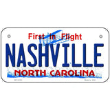 Nashville North Carolina State Novelty Metal License Plate 6" x 3" (BP)