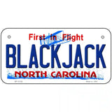 Blackjack North Carolina State Novelty Metal License Plate 6" x 3" (BP)