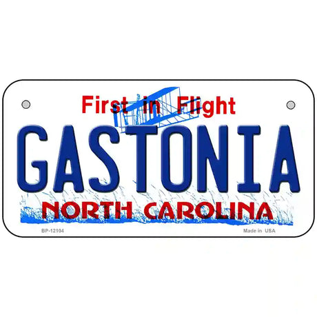 Gastonia North Carolina State Novelty Metal License Plate 6" x 3" (BP)