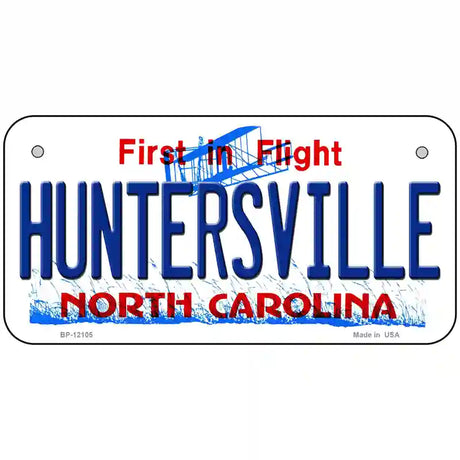 Huntersville North Carolina State Novelty Metal License Plate 6" x 3" (BP)