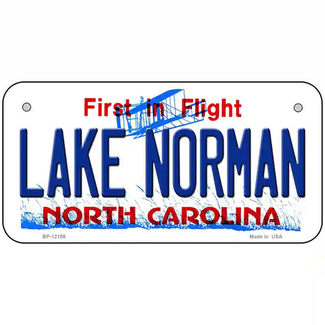 Lake Norman North Carolina State Novelty Metal License Plate 6" x 3" (BP)