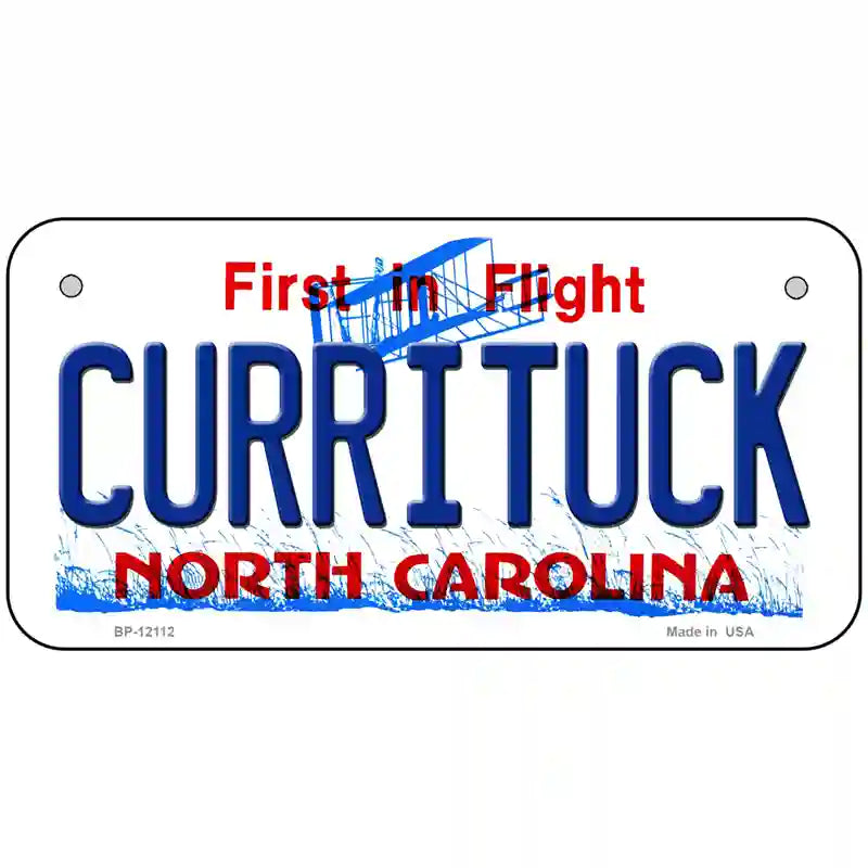 Currituck North Carolina State Novelty Metal License Plate 6" x 3" (BP)