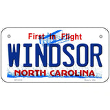 Windsor North Carolina State Novelty Metal License Plate 6" x 3" (BP)